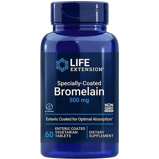 Бромелан Life Extension Specially Coated Bromelain, 60 таблеток