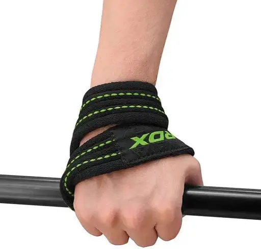 Силовые ремни RDX Gym Lifting 8 Figure Straps Army Green M (WAC-W8AGN-M) - фото 4