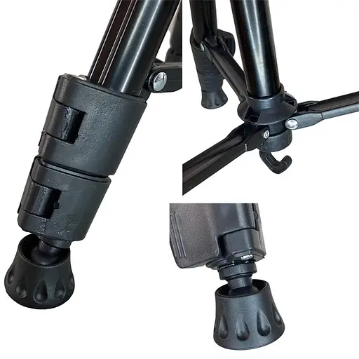 Универсальный штатив NeePho NP-3160S не съемная площадка + держатель + пульт (30-68.5см) Черный - фото 7