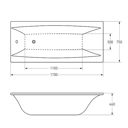 Ванна акрилова Volle bera 170x75 1210.007507 Білий - фото 3