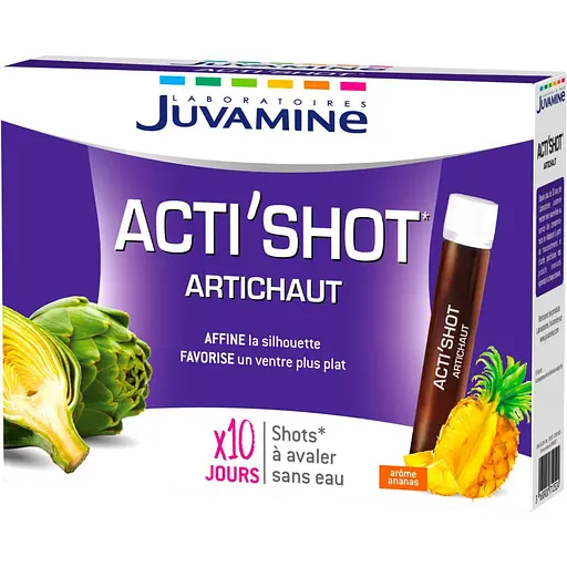 Натуральная добавка Juvamine АктиШот артишок 10 бутылочек