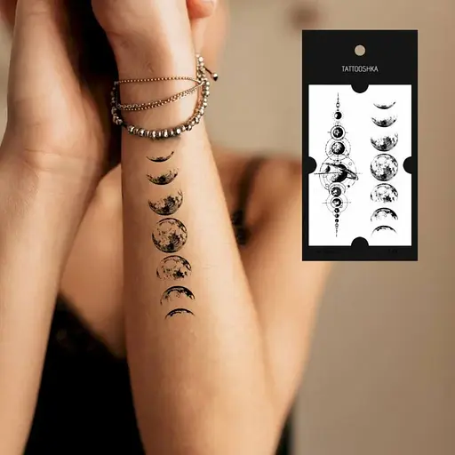 Временная татуировка "Луна и планеты" L-23 - фото 2