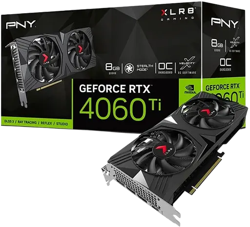 Відеокарта GeForce RTX 4060 Ti 8GB PNY Verto OC (VCG4060T8DFXPB1-O)