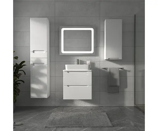 Тумба підвісна Sanwerk Ера Air 60 Білий з Топ панеллю та умивальником Rapid 50x35 (MV0000903) Білий - фото 3