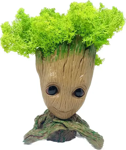 Кашпо горшочек со стабилизированным мхом Грут Groot G3