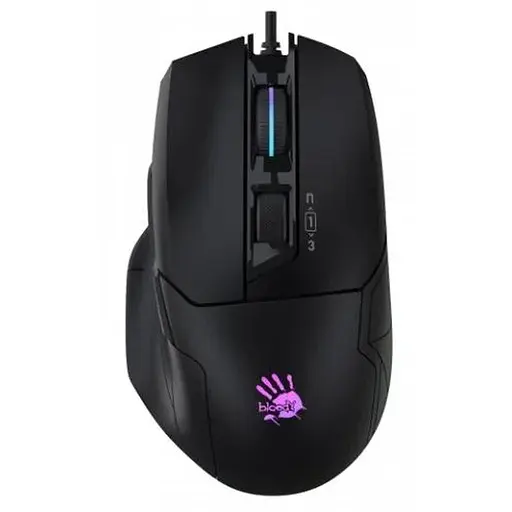 Мышь Bloody W70 Max, Stone Black, USB, оптическая (сенсор MAX BC3332-A), 100-10000 dpi, RGB подсветка (5 профилей), 11 кнопок, ножки X'Glide, 1.8 м