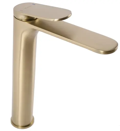 Смеситель для умывальника Rea Marco brushed gold высокий REA-B4895 Золотой - фото 2