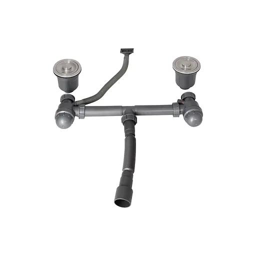 Кухонна мийка з двома чашами інтегрована Lidz Handmade H7843 (LDH7843BPVD45586) Brushed Black PVD 3,0/1,0 мм, Чорний - фото 8