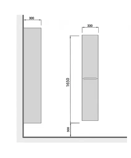 Пенал Мойдодир Octavio П-33-А білий глянсовий підвісний, Білий - фото 2