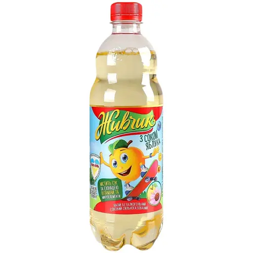 Напій Живчик яблуко газований 0.5 л - фото 1