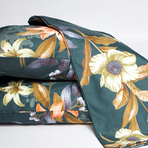 Постельный набор Moon&Star (простыня 200х220 см + 2 наволочки 50х70 см) Микросатин Premium Floral Nocturne - фото 3