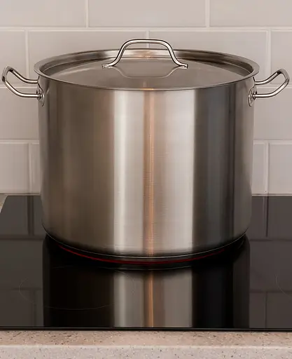 Кастрюля из нержавеющей стали с крышкой 16 л, Zauberg Серый 87813 - фото 2