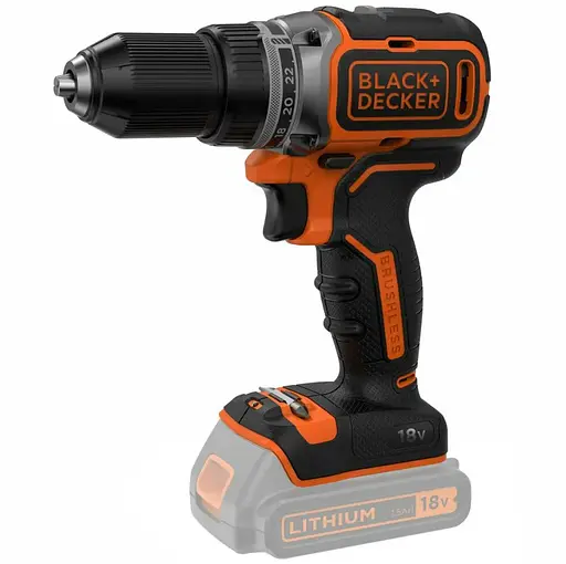 Аккумуляторная дрель-шуруповерт Black+Decker без АКБ и ЗП BL186N - фото 1