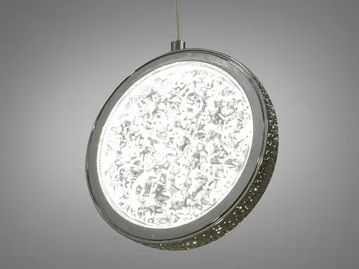 Сучасна світлодіодна люстра потужністю 8W, колір-хром - фото 2