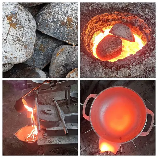 Котелок чугунный Maysternya 3 л Ø22 см с алюминиевой крышкой подходит для индукционных плит 88249 - фото 8