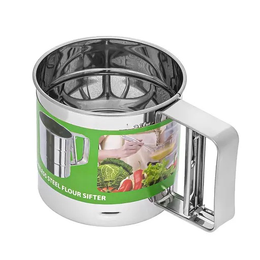 Кружка-сито для просеивания муки малая Ø 10.5 см 250 мл, A-plus Светло-серый 85099 - фото 8