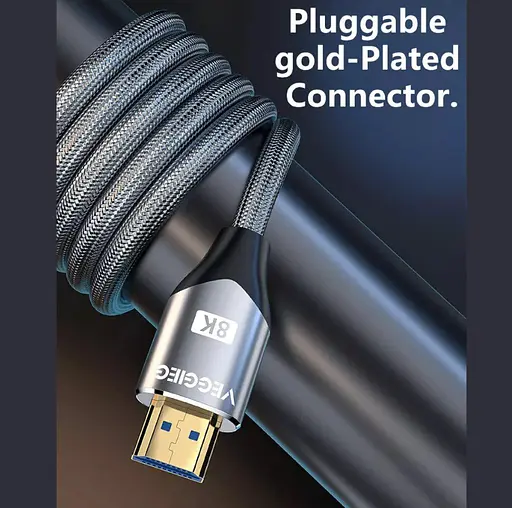 Кабель HDMI VEGGIEG VH401 8K v2.1 48Gbit HDR ARC 1m - фото 4