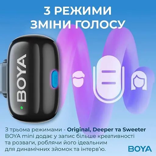 Микрофон Boya mini-16 Lightning Black (mini-16) - фото 4
