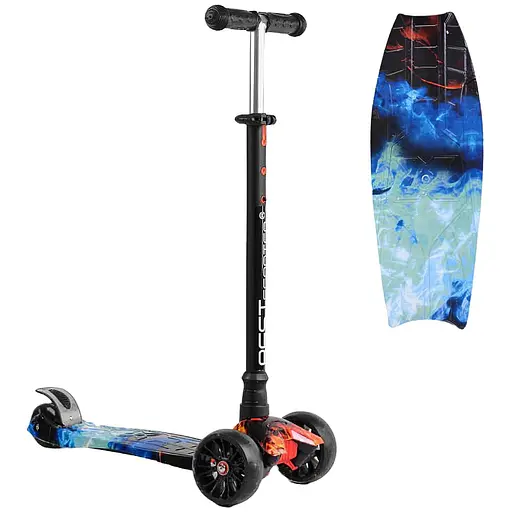 Самокат Best Scooter 75.5-87х55.5х13 см Різнобарвний 000254960