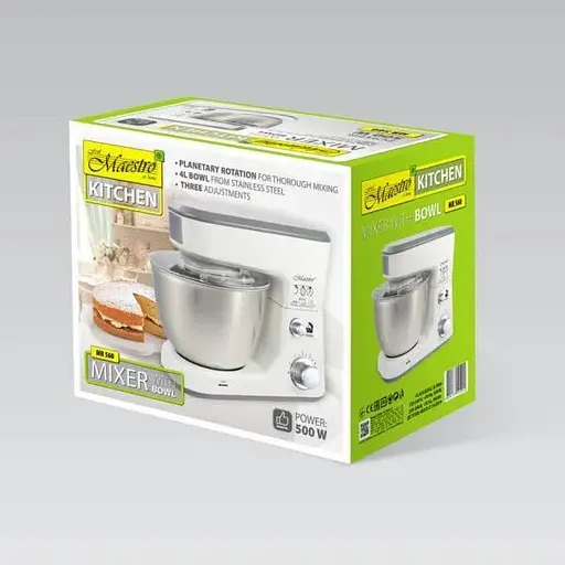Тестомес Maestro 3 насадки 500ватт 4л - фото 4