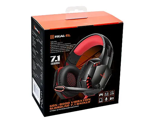 Игровые наушники с микрофоном REAL-EL GDX-8000 - фото 4