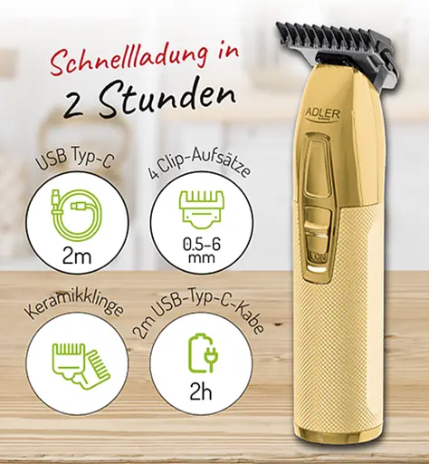 Професійний тример для бороди Adler AD 2836g USB - фото 7