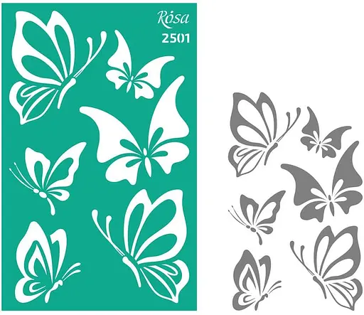 Трафарет багаторазовий самоклеючий №2501 13х20см серія Тварини Rosa TALENT