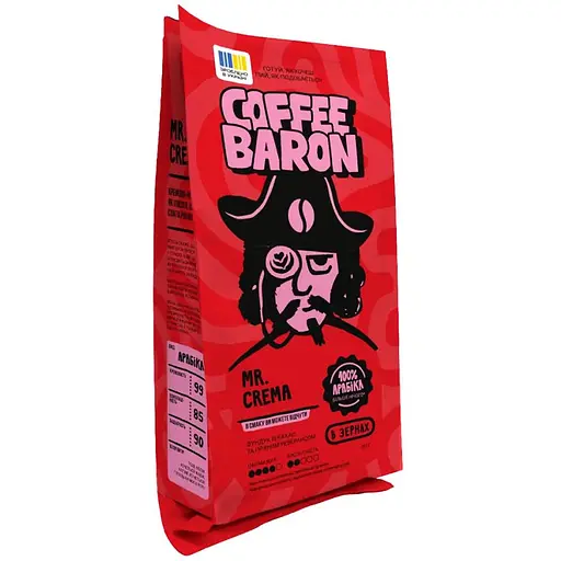 Кава в зернах Coffee Baron Mr. Crema 200 г - фото 1