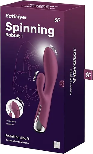 Вібратор-кролик Satisfyer Spinning Rabbit 1 20 см бордовий - фото 9