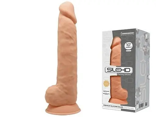 Фалоімітатор реалістичний SilexD Arnold Flesh (MODEL 5 size 10in), двошаровий, силікон + Silexpan - фото 3