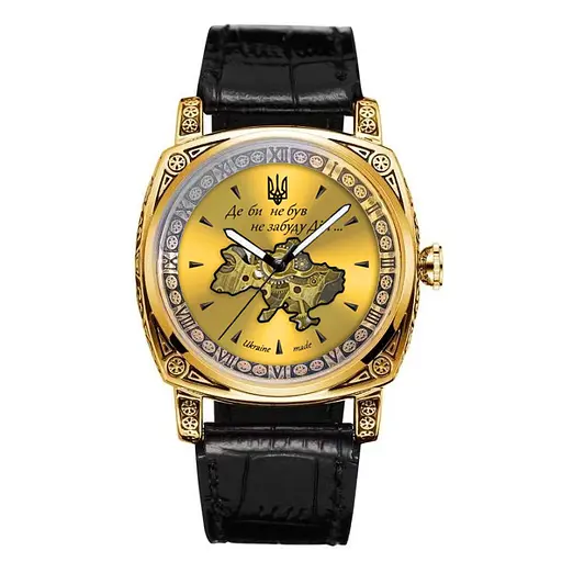 Наручний годинник чоловічий 021-3D Де би не був Gold-Gold Awarder acs0031957 - фото 1