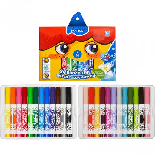 Маркери Super Washable Jumbo 24 кольори, 1632-24CB Marco, в коробці (6951572914964) - фото 2