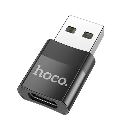 Переходник Hoco USB to Type-C female adapter UA17 3A USB2.0 - фото 1
