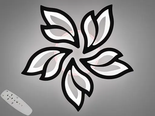 Потолочная светодиодная люстра с пультом, димером, подсветкой, 80W - фото 1