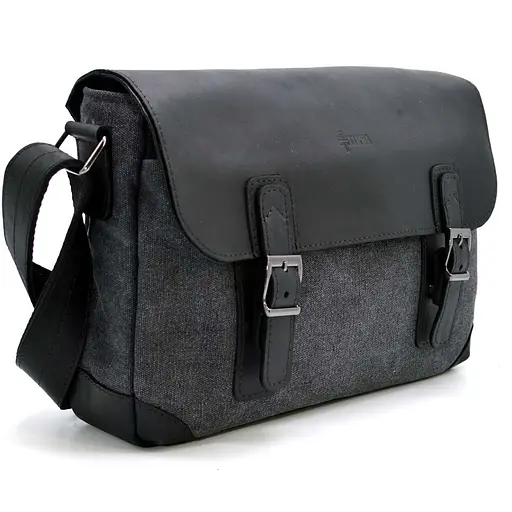 Шкіряна чоловіча сумка через плече TARWA 33х22х8 см nsa0001150 - фото 3