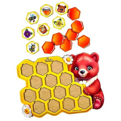 Детский пазл сортер "Мемори соты" Ubumblebees (ПСД277) PSD277 - фото 1