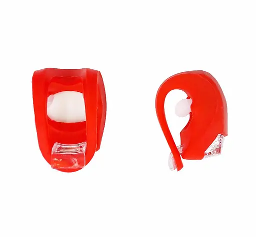 Мигалка LED белый и красный свет силиконовый красный корпус лягушка (G0001488) - фото 2