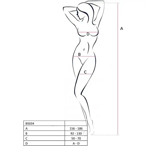 Бодистокинг Passion BS034 White, комбинезон, имитация боди и чулок - фото 4