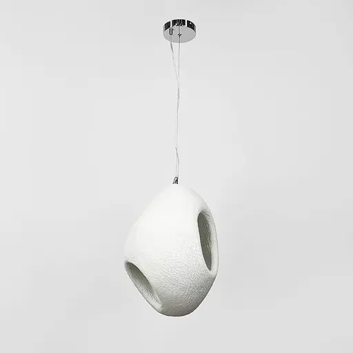 Гіпсовий світильник у білому кольорі Ø30х50 см | Line F | Арт. MJ37-280*290 - фото 5