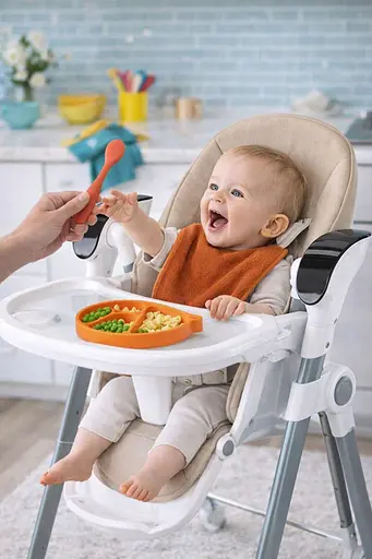 Стул для кормления ребенка FreeON 3 in 1 Oli Deluxe, beige - фото 3