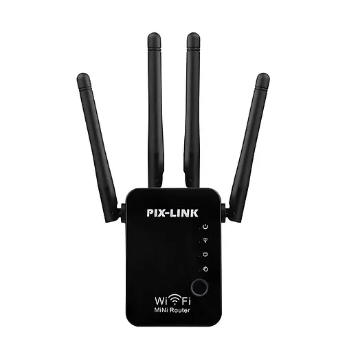 Ретранслятор-маршрутизатор Pix-Link X300R4 300Мбит/с 2.4 ГГц Черный (XNDWSW021403B 4326) - фото 2