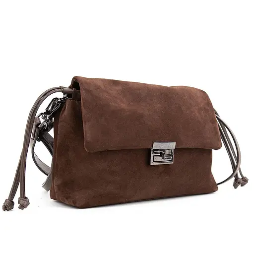 М'яке замшеве жіноче кросбоді із затяжками Tavinchi CH-8585DB-Y