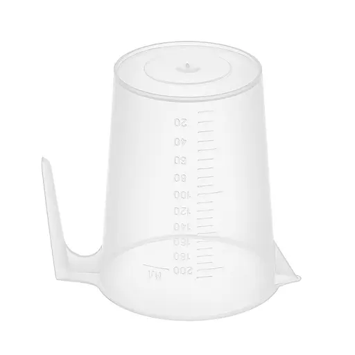 Стакан мірний пластмасовий прозорий з ручкою для харчових продуктів 200 мл, Господар Прозорий 87921 - фото 5