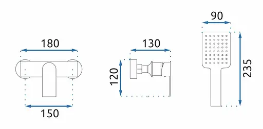 Змішувач для душу Rea Urban настінний gold REA-B9913 Золотий - фото 6