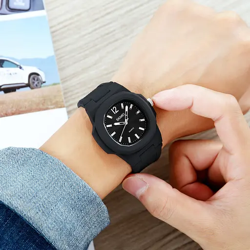 Наручний годинник чоловічий Skmei 1717 Black, 1717BK (18408) - фото 4