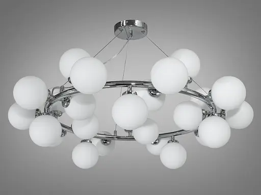 Впечатляющая, инновационная люстра-подвес в стиле Лофт - "Пузырьки" на 25 ламп, - фото 3