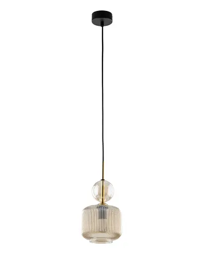 Підвісний світильник, люстра TK Lighting 11038 Sophia E14 1x10W IP20 бурштиновий - фото 1
