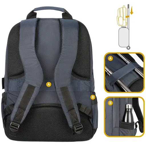 Міський рюкзак Tucano Lato 17`/Blue (BLABK-B) - фото 3