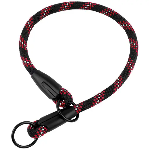 ик-зашморг для собак Barksi Active світловідбивний 46х0.9 см чорно-червоний - фото 1