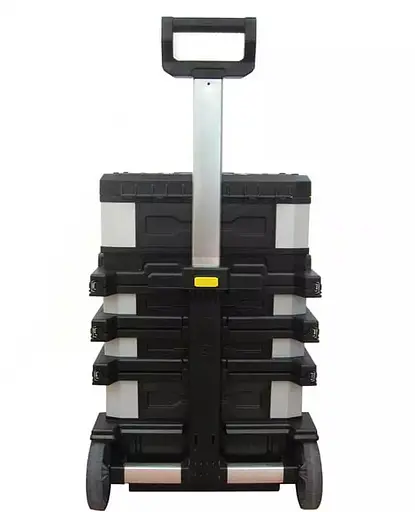 Ящик инструментальный Stanley Rolling Workshop многосекционный с колесами 89х57х39 cм (FMST1-75506) - фото 6